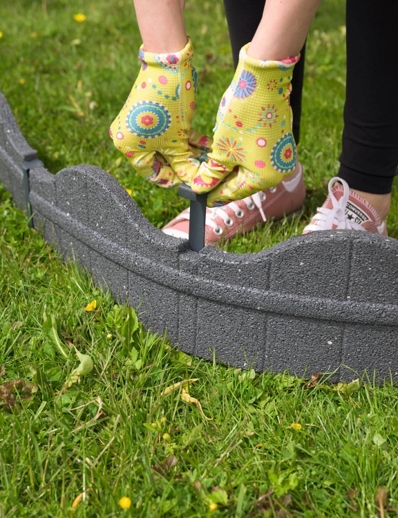 Efloor Obrzeże Trawnikowe Paczka 6szt + szpilki Carolina Szary 118dł.x2,5szer.x15,25wys.