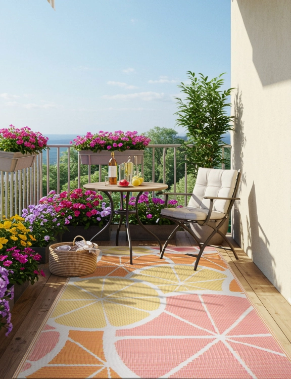 Efloor  Dywan Zewnętrzny 120x170cm Cytryny Żółty