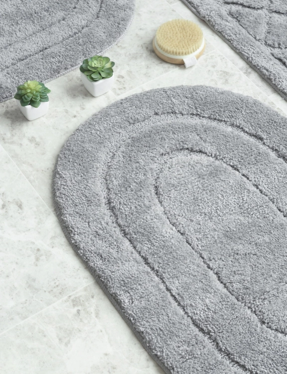 Efloor Komplet Dywaników Łazienkowych Soft 3el 50x80cm + 2szt. 40x60cm Owal Beżowy