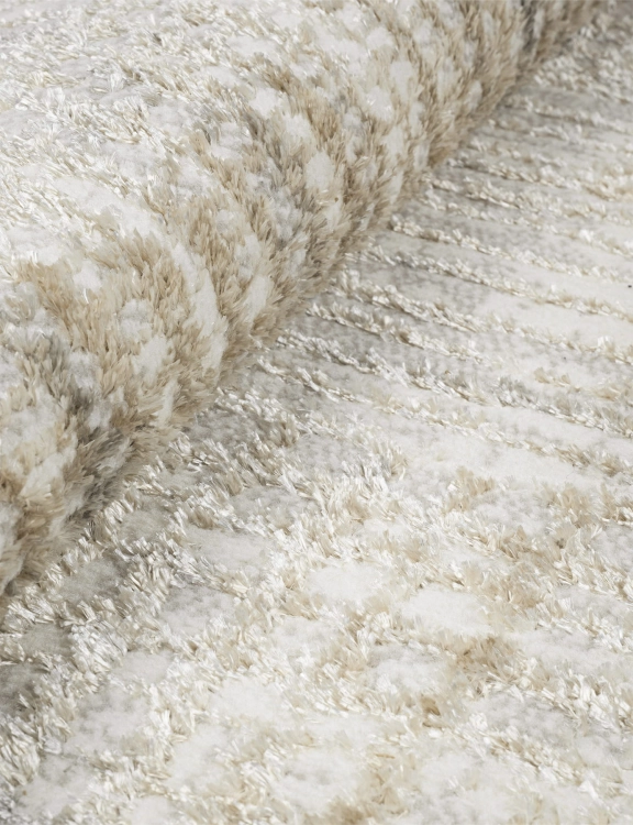 e-floor Dywan Nowoczesny Wenecja Okrągły 120cm Przecierka Kremowy