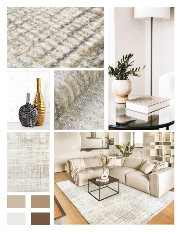 efloor Dywan Nowoczesny Wenecja 67x120cm Przecierka Kremowy