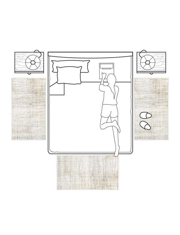 efloor Dywan Nowoczesny Wenecja 67x120cm Przecierka Kremowy