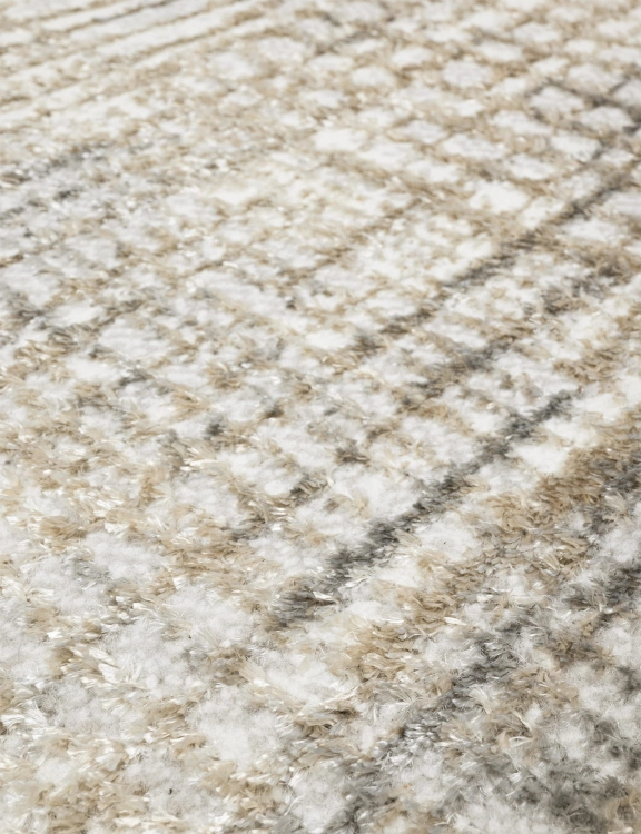 e-floor Dywan Nowoczesny Wenecja Okrągły 120cm Przecierka Kremowy