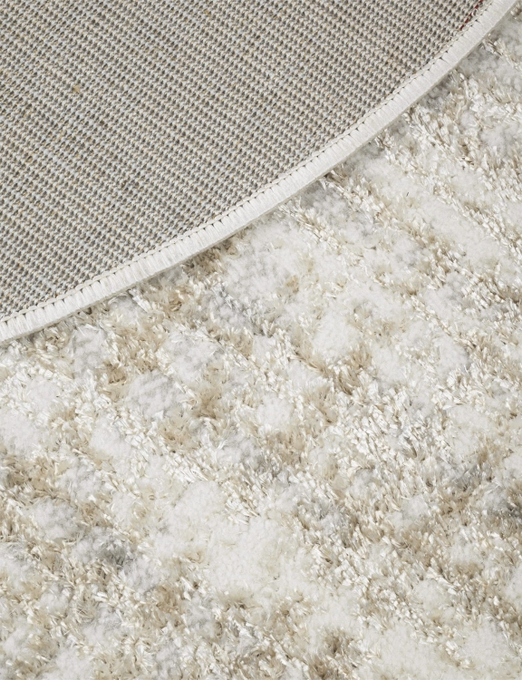 e-floor Dywan Nowoczesny Wenecja Okrągły 120cm Przecierka Kremowy