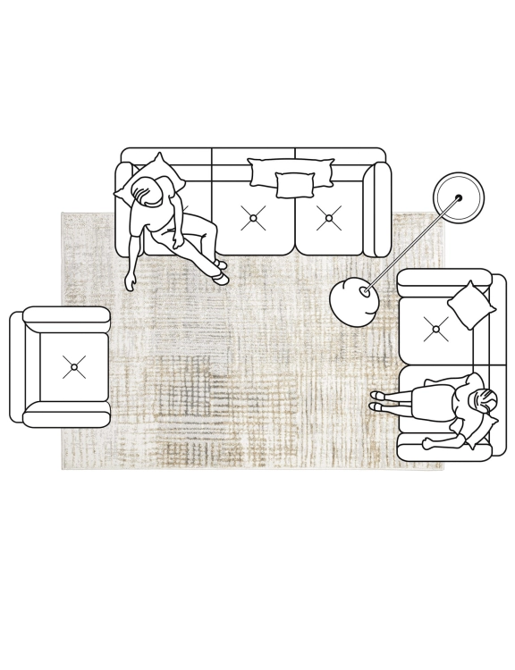 efloor Dywan Nowoczesny Wenecja 200x280cm Przecierka Kremowy