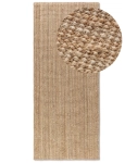 Dywan Jutowy Solea 80x200cm Bucle Naturalny Beżowy
