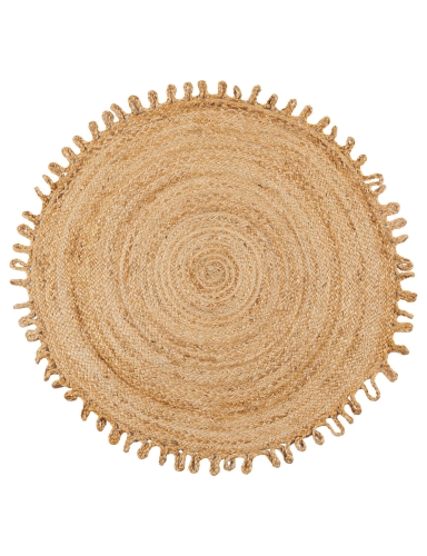 efloor Dywan Jutowy Okrągły 100cm Sunshine Boho Naturalny