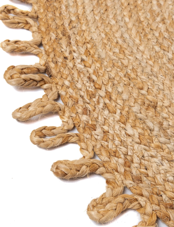 efloor Dywan Jutowy Okrągły 100cm Sunshine Boho Naturalny