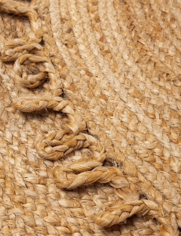 efloor Dywan Jutowy Okrągły 100cm Sunshine Boho Naturalny