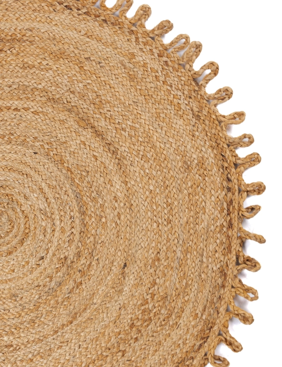 efloor Dywan Jutowy Okrągły 100cm Sunshine Boho Naturalny