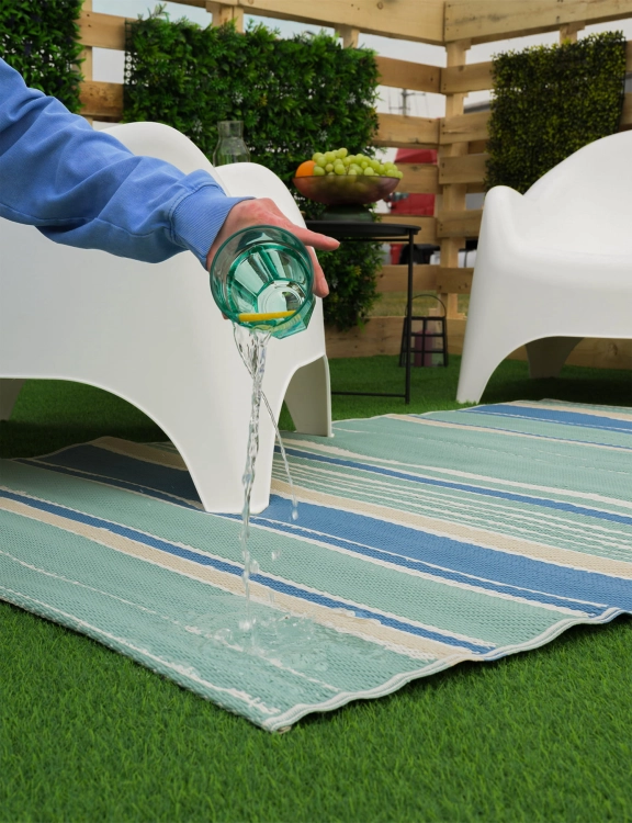 Efloor Dywan Zewnętrzny 120x170cm Pasy Niebieski