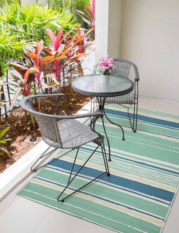 Efloor Dywan Zewnętrzny 120x170cm Pasy Niebieski