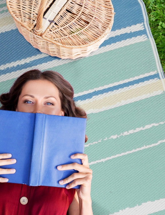 Efloor Dywan Zewnętrzny 120x170cm Pasy Niebieski