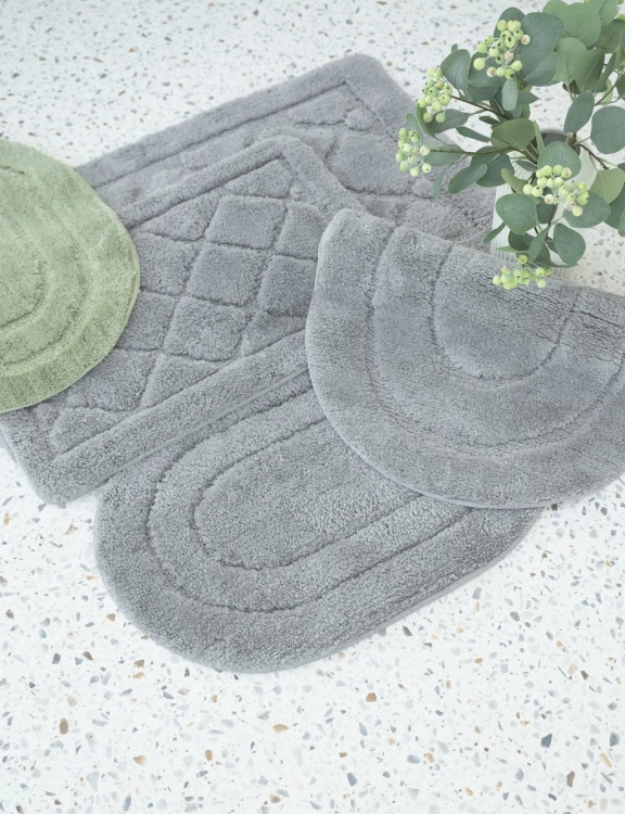 Efloor Dywanik Łazienkowy Soft 50x80cm Owal Szary