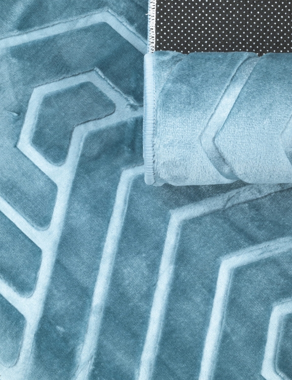 efloor_Dywan_Glamour_200x300cm_Geometryczny_3D_Niebieski