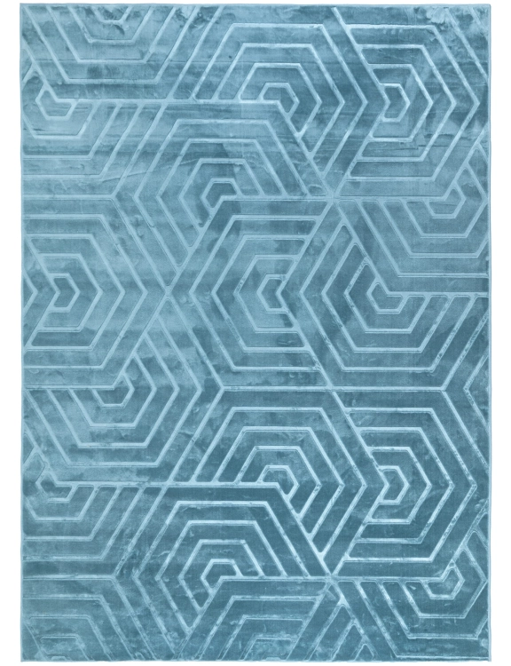 efloor_Dywan_Glamour_160x220cm_Geometryczny_3D_Niebieski
