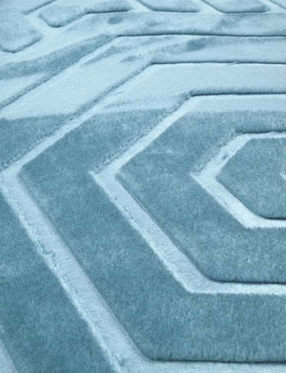 efloor_Dywan_Glamour_160x220cm_Geometryczny_3D_Niebieski