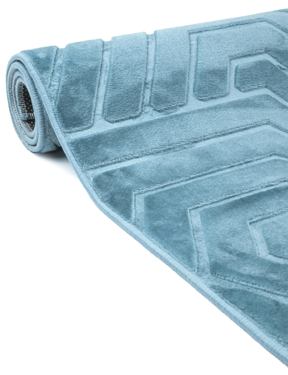 efloor_Dywan_Glamour_160x220cm_Geometryczny_3D_Niebieski