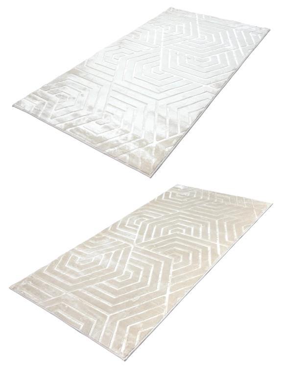 efloor_Dywan_Glamour_80x150cm_Geometryczny_3D_Bezowy