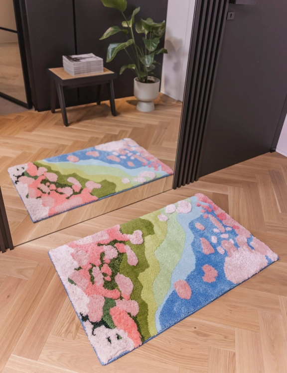 efloor_EF0388_dywanik_lazienkowy_shaggy_gaia_pure_pluszowy_60x100cm_krajobraz_wielokolorowy