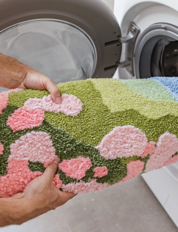 efloor_EF0388_dywanik_lazienkowy_shaggy_gaia_pure_pluszowy_60x100cm_krajobraz_wielokolorowy