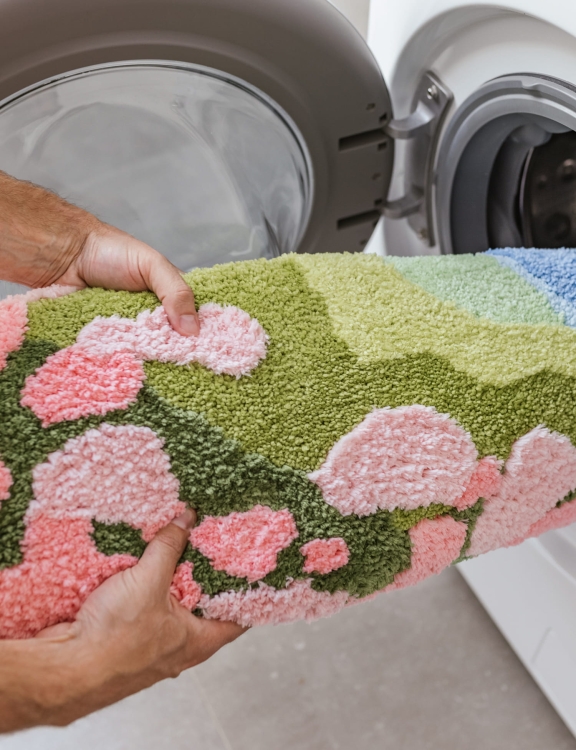 efloor_EF0388_dywanik_lazienkowy_shaggy_gaia_pure_pluszowy_50x80cm_krajobraz_wielokolorowy