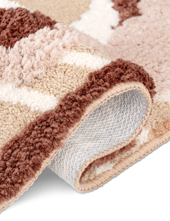 efloor_EF0384_dywanik_lazienkowy_shaggy_gaia_pure_pluszowy_50x80cm_abstrakcja_bezowy