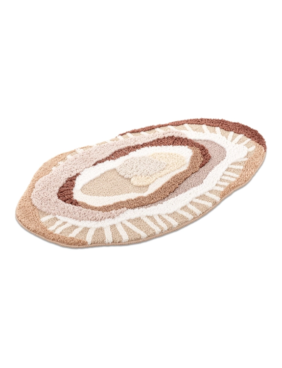 efloor_EF0384_dywanik_lazienkowy_shaggy_gaia_pure_pluszowy_50x80cm_abstrakcja_bezowy