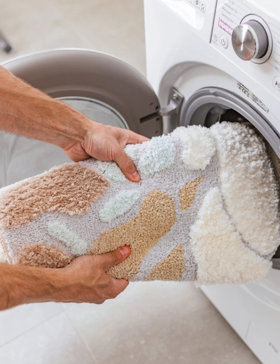 efloor_EF0382_dywanik_lazienkowy_shaggy_gaia_pure_pluszowy_50x80c_kamyki_wielokolorowy