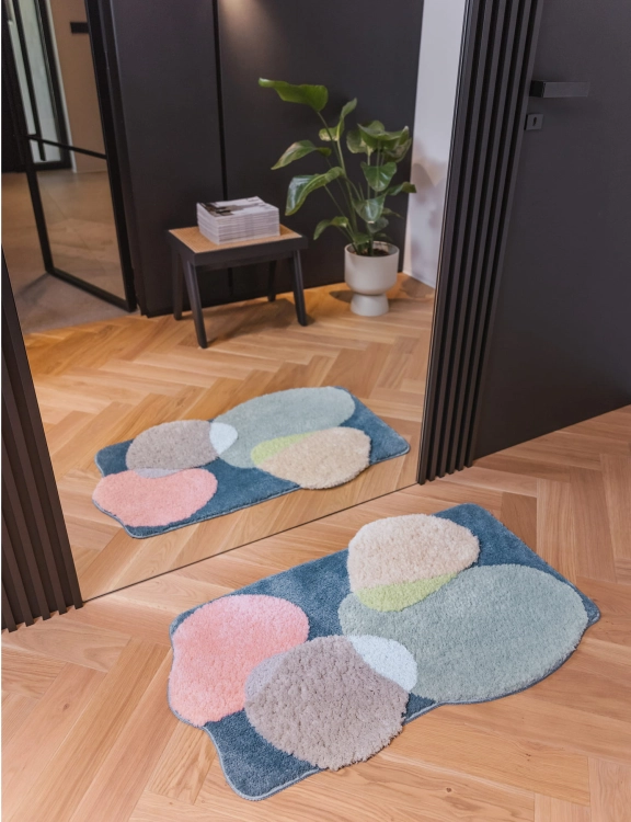 efloor_EF0380_dywanik_lazienkowy_shaggy_gaia_pure_pluszowy_60x100cm_geometryczny_wielokolorowy