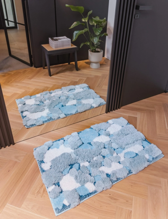 efloor_EF0376_dywanik_lazienkowy_shaggy_gaia_luxe_pluszowy_50x80cm_strukturalny_niebieski
