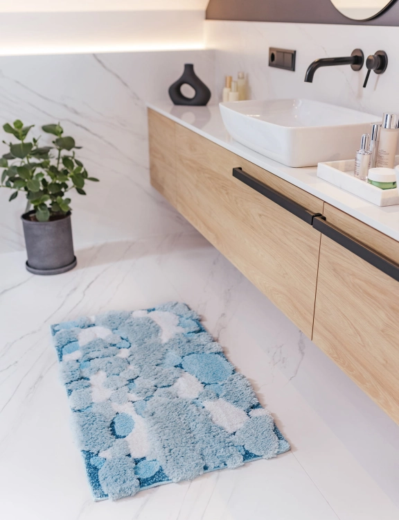 efloor_EF0376_dywanik_lazienkowy_shaggy_gaia_luxe_pluszowy_50x80cm_strukturalny_niebieski