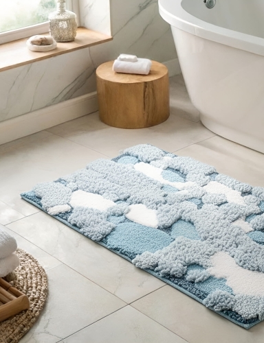 efloor_EF0376_dywanik_lazienkowy_shaggy_gaia_luxe_pluszowy_50x80cm_strukturalny_niebieski
