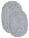 Komplet Dywaników Łazienkowych Soft Owal Zestaw 2szt 40x60cm + 50x80cm Szary