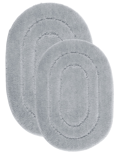 Efloor Komplet Dywaników Łazienkowych Soft 2el 50x80cm + 40x60cm Owal Szary