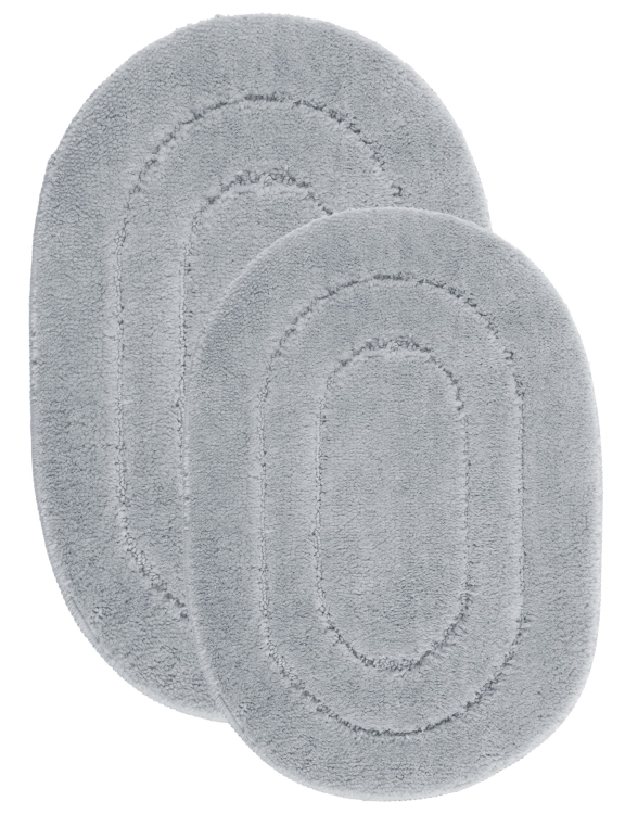 Efloor Komplet Dywaników Łazienkowych Soft 2el 50x80cm + 40x60cm Owal Szary