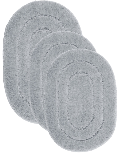 Efloor Komplet Dywaników Łazienkowych Soft 3el 50x80cm + 2szt. 40x60cm Owal Beżowy