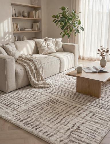 efloor_dywan_shaggy_mono_160x230cm_abstrakcja_kremowy