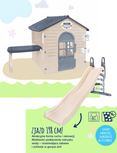 domek_ogrodowy_ze_stolikiem_dla_dzieci_+_zjeżdżalnia_dla_dzieci_duza_slizg_198cm_zestaw_do_zzabawy_w_ogrodzie