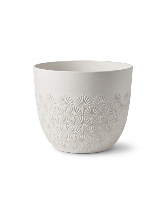 efloor_donica_ogrodowa_melody_35,6x30,5wys_bialy_wzor_wachlarzowy