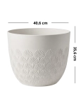 Donica Ogrodowa Melody Ø40,6x35,6wys. Biały Wzór Wachlarzowy