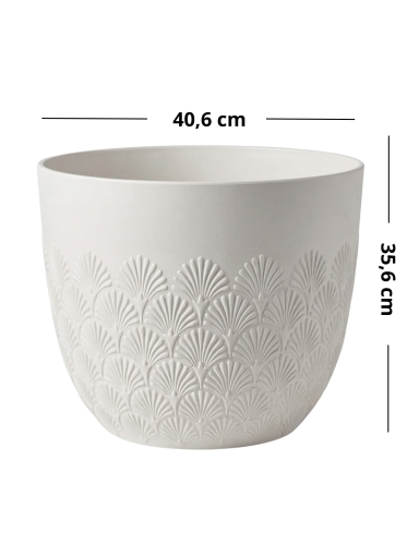 efloor_donica_ogrodowa_melody_40,6x35,6wys_bialy_wzor_wachlarzowy