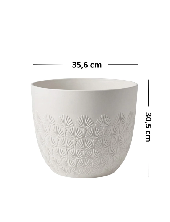 efloor_donica_ogrodowa_melody_35,6x30,5wys_bialy_wzor_wachlarzowy