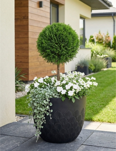 efloor_donica_ogrodowa_melody_35,6x30,5wys_czarny_wzor_wachlarzowy