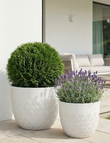 efloor_donica_ogrodowa_melody_35,6x30,5wys_bialy_wzor_wachlarzowy