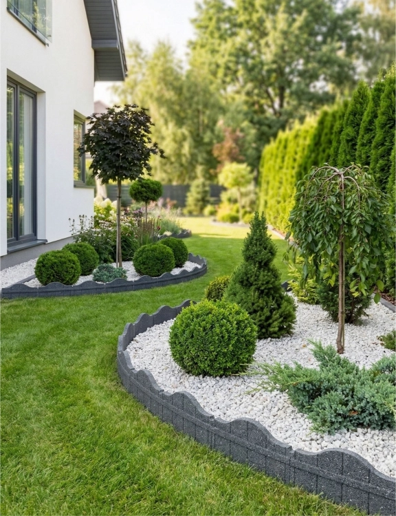 Efloor Obrzeże Trawnikowe Paczka 6szt + szpilki Carolina Szary 118dł.x2,5szer.x15,25wys.