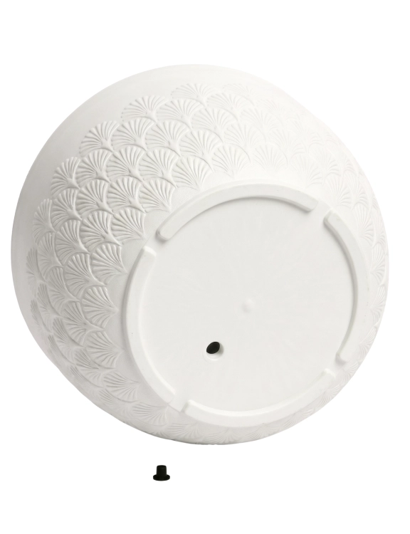 efloor_donica_ogrodowa_melody_35,6x30,5wys_bialy_wzor_wachlarzowy