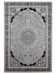 Dywan Grece 160x230cm Klasyk Koronka Czarno-Srebrny