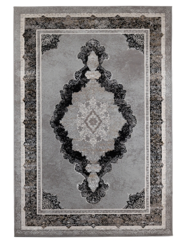 e-floor  Dywan Grece 120x170cm Klasyk Palace Czarno-Srebrny