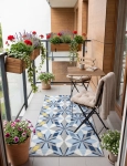 Dywan na balkon 60x140cm Selena Geometryczny Niebieski